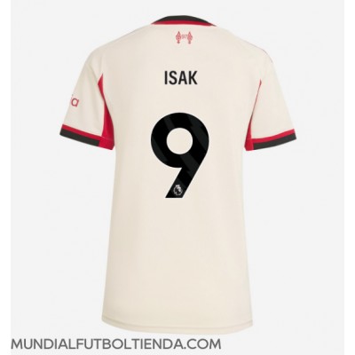 Camiseta Liverpool Alexander Isak #9 Segunda Equipación Replica 2025-26 para mujer mangas cortas Camiseta Liverpool Alexander Isak #9 Segunda Equipación Replica 2025-26 para mujer mangas cortas
